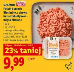 Lidl Polski kurczak Biesiadny, z chowu bez antybiotyków - mięso mielone oferta