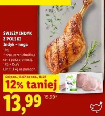 Lidl Świeży Indyk z Polski oferta