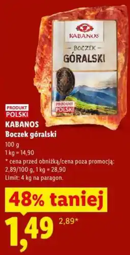 Lidl Kabanos Boczek góralski oferta