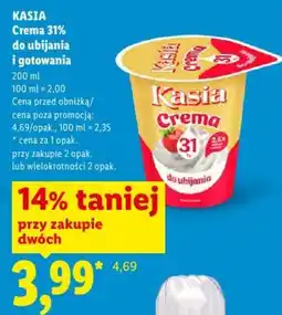 Lidl Kasia Crema 31% do ubijania oferta
