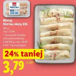 Lidl Mintaj, filet bez skóry, XXL oferta