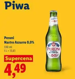 Lidl Piwa Peroni Nastro Azzurro 0,0% oferta