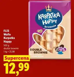 Lidl Wafle Karpatka Happy double brownie oferta