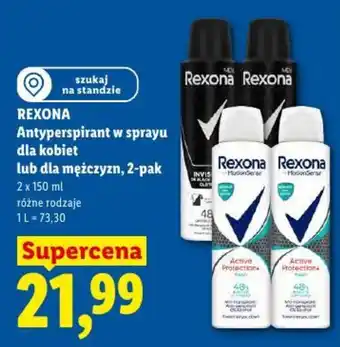 Lidl Rexona Antyperspirant w sprayu oferta