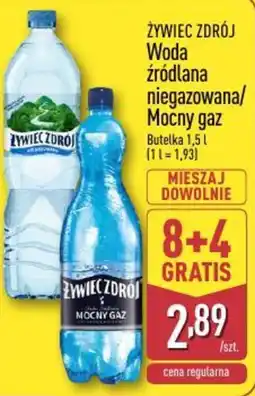 ALDI Woda źródlana niegazowana / Mocny gaz Żywiec Zdrój oferta