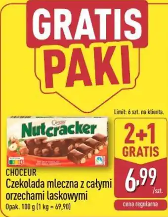 ALDI CHOCEUR Czekolada mleczna z całymi orzechami laskowymi oferta