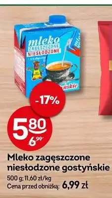 Żabka Mleko zagęszczone niesłodzone Gostyńskie oferta