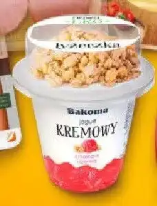 Żabka Jogurt Kremowy malina z granulą Bakoma oferta