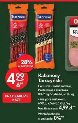 Żabka Kabanosy Tarczyński Exclusive wieprzowe oferta