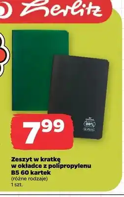 Netto Zeszyt w kratkę w okładce z polipropylenu B5 60 kartek Herlitz oferta
