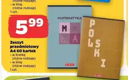 Netto Zeszyt przedmiotowy A4 60 kartek w kratkę Herlitz oferta