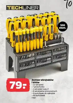Netto Zestaw wkrętaków i bitów Techliner 100 elementów oferta