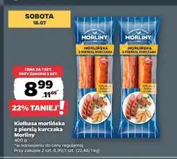 Netto Kiełbasa morlińska z piersią kurczaka Morliny oferta