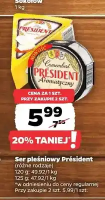 Netto Ser pleśniowy Camembert Aromatyczny Président oferta