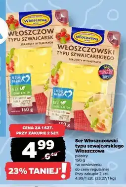 Netto Ser Włoszczowski typu szwajcarskiego Włoszczowa plastry oferta