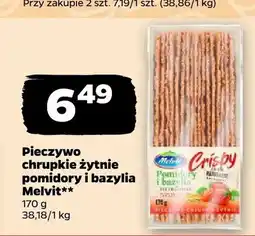 Netto Pieczywo chrupkie żytnie pomidory i bazylia Melvit Crispy oferta