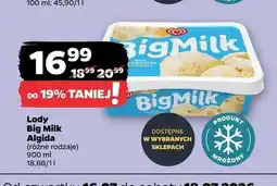 Netto Lody Big Milk śmietankowe Algida oferta