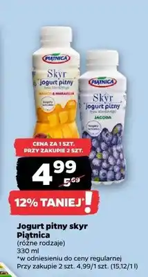 Netto Jogurt pitny skyr Piątnica mango marakuja oferta