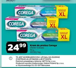 Netto Krem do protez Corega Super Mocny Neutralny Smak XL oferta