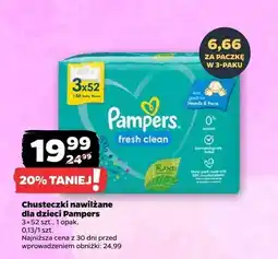Netto Chusteczki nawilżane dla dzieci Pampers Fresh Clean 3-pak oferta