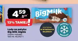 Netto Lody na patyku Big Milk Choco Algida oferta