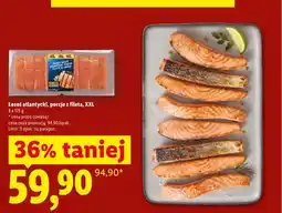 Lidl Łosoś atlantycki porcje z fileta XXL Targ Rybny Lidla 8-pak oferta