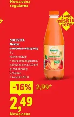 Lidl Nektar owocowo-warzywny Solevita oferta