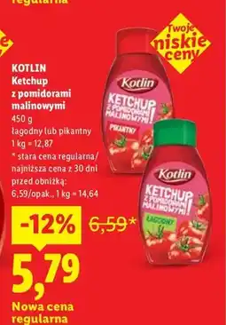Lidl Ketchup z pomidorami malinowymi łagodny Kotlin oferta