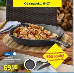 Lidl Patelnia żeliwna grillowa Grillmeister Ø 28 cm oferta