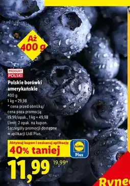 Lidl Polskie borówki amerykańskie Ryneczek Lidla oferta