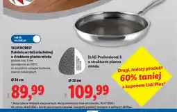 Lidl Patelnia ze stali szlachetnej o strukturze plastra miodu Ø 24 cm Silvercrest oferta