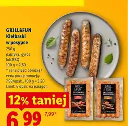 Lidl Kiełbaski w posypce papryka Grill&Fun oferta