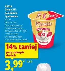 Lidl Crema 31% do ubijania i gotowania Kasia oferta