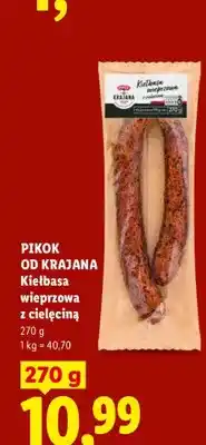 Lidl Kiełbasa wieprzowa z cielęciną Pikok od Krajana oferta