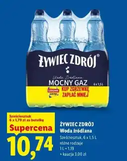 Lidl Woda źródlana Żywiec Zdrój Mocny Gaz 6-pak oferta