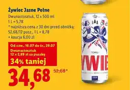 Lidl Piwo Żywiec Jasne Pełne 12-pak oferta