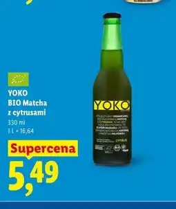 Lidl Napój Yoko BIO Matcha z cytrusami oferta