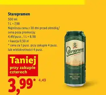 Lidl Piwo Staropramen oferta