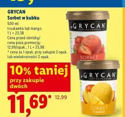 Lidl Sorbet truskawkowy Grycan oferta
