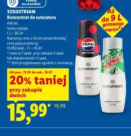 Lidl Koncentrat do saturatora Sodastream Pepsi Zero Cukru oferta