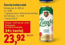 Lidl Piwo Žatecký Světlý Ležák 8-pak oferta
