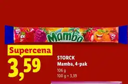 Lidl Guma rozpuszczalna Storck Mamba 4-pak oferta