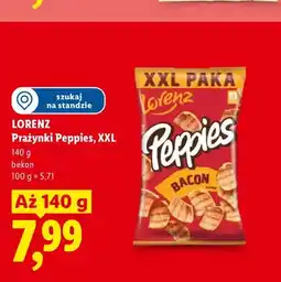 Lidl Prażynki Lorenz Peppies XXL bekon oferta