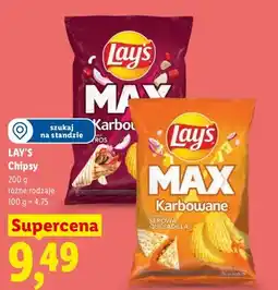 Lidl Chipsy Lay's MAX Karbowane Karbonara oferta