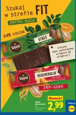 Lidl Miniczekoladka Wawel 64% Cocoa Stres Yerba Mate oferta