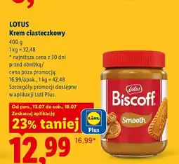 Lidl Krem ciasteczkowy Lotus Biscoff Smooth oferta