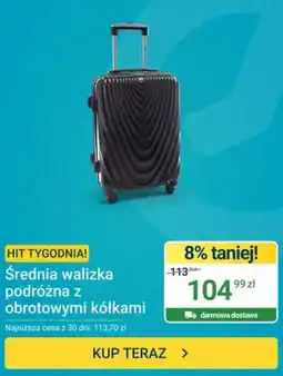 ERLI Średnia walizka podróżna z obrotowymi kółkami Erli oferta