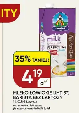 Chata Polska Mleko Łowickie UHT 3% Barista bez laktozy oferta