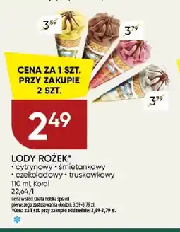 Chata Polska Lody rożek Koral cytrynowy oferta