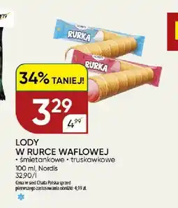 Chata Polska Lody w rurce waflowej Nordis śmietankowe oferta